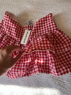Brand new red gingham skort Pretty Garbage size medium